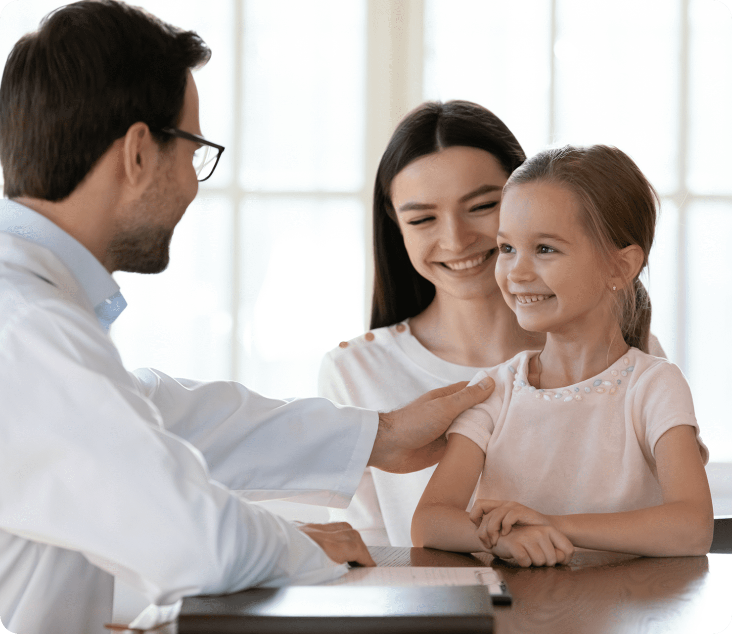 Family consultation with a friendly doctor